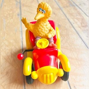 Sesame Street 1990 Vintage Old Time Car Toy Big Bird Rare Collectible